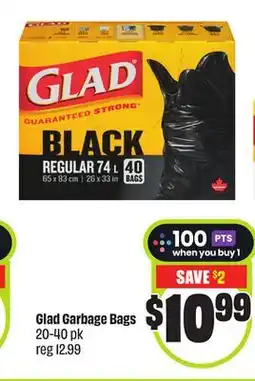 FreshCo Glad Garbage Bags 20-40 pk offer