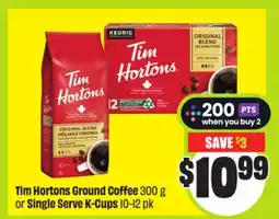 FreshCo Tim Hortons Ground Coffee 300 g or Single Serve K-Cups 10-12 pk offer