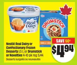 FreshCo Nestle Real Dairy or Confectionary Frozen Dessert 1.5 L or Drumstick or Novelties 4-10 pk offer