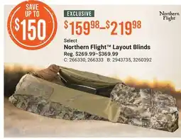 Cabela's Select Northern Flight Layout Blinds offer