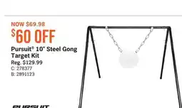 Cabela's Pursuit 10 Steel Gong Target Kit offer