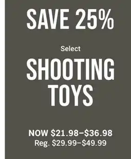 Cabela's Select SHOOTING TOYS offer