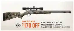 Cabela's CVA Wolf V2 .50 Cal. Muzzleloader Combo offer