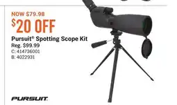 Cabela's Pursuit Spotting Scope Kit offer