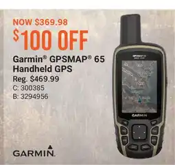 Cabela's Garmin GPSMAP 65 Handheld GPS offer