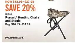 Cabela's Select Pursuit Hunting Chairs and Stools offer