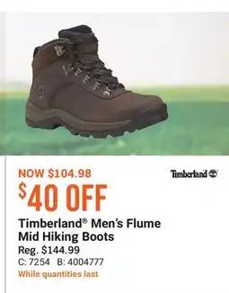 Cabela's Timberland Men's Flume Mid Hiking Boots offer