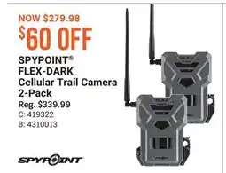 Cabela's SPYPOINT FLEX-DARK Cellular Trail Camera 2-Pack offer