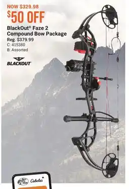 Cabela's BlackOut Faze 2 Compound Bow Package offer