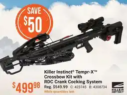Cabela's Killer Instinct Tempr-X Crossbow Kit with RDC Crank Cocking System offer