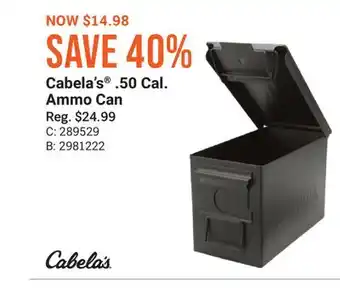 Cabela's Cabela's .50 Cal. Ammo Can offer