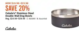 Cabela's Cabela's Stainless Steel Double-Wall Dog Bowls offer