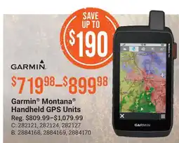 Cabela's Garmin Montana Handheld GPS Units offer