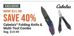 Cabela's Cabela's Folding Knife & Multi-Tool Combo offer