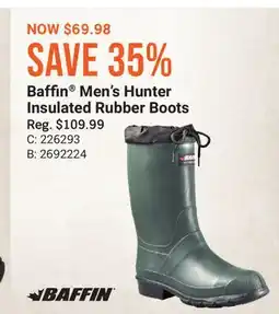 Cabela's Baffin Men's Hunter Insulated Rubber Boots offer