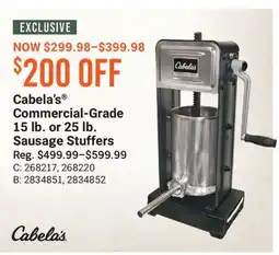 Cabela's Cabela's Commercial-Grade 15 lb. or 25 lb. Sausage Stuffers offer