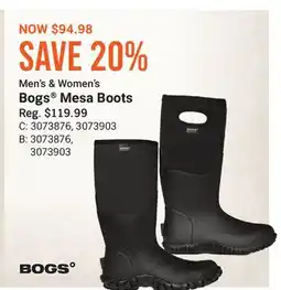 Cabela's Men's & Women's Bogs Mesa Boots offer
