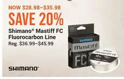 Cabela's Shimano Mastiff FC Fluorocarbon Line offer