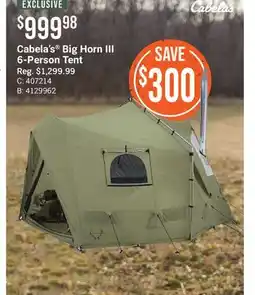 Cabela's Cabela's Big Horn III 6-Person Tent offer
