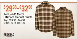 Cabela's RedHead Men's Ultimate Flannel Shirts offer