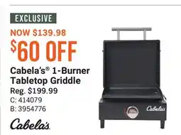 Cabela's Cabela's 1-Burner Tabletop Griddle offer
