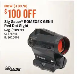 Cabela's Sig Sauer ROMEO5X GENII Red Dot Sight offer
