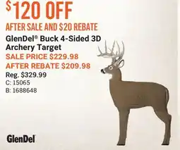 Cabela's GlenDel Buck 4-Sided 3D Archery Target offer
