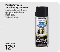 Home Hardware Painter's Touch 2X Alkyd Spray Paint offer