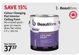 Home Hardware Colour Changing Flat Interior Ceiling Paint offer