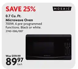 Home Hardware 0.7 Cu. Ft. Microwave Oven offer
