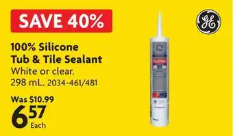 Home Hardware 100% Silicone Tub & Tile Sealant offer
