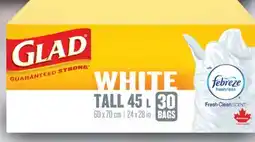 Wholesale Club WHITE TALL, 45L WITH FEBREZE, 30 BAGS offer
