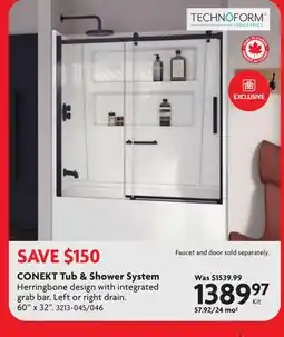 Home Hardware Conekt Tub and Shower System offer