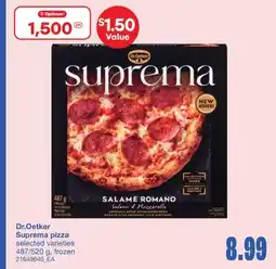 Wholesale Club DR.OETKER SUPREMA PIZZA, 487/520 G offer