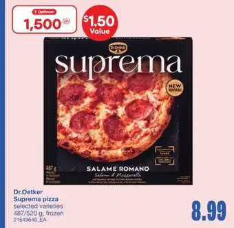 Wholesale Club DR.OETKER SUPREMA PIZZA, 487/520 G offer