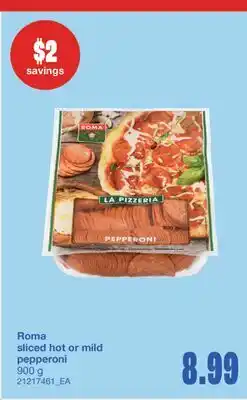 Wholesale Club SLICED HOT OR MILD PEPPERONI, 900 G offer
