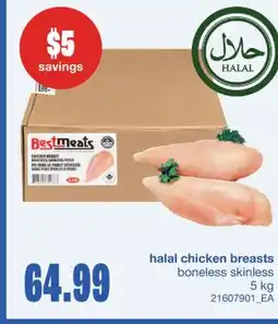 Wholesale Club HALAL CHICKEN BREASTS, 5 KG offer