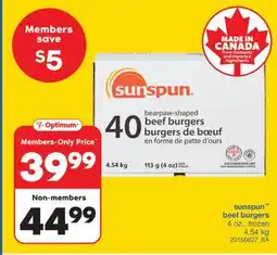 Wholesale Club BEEF BURGERS, 4.54 kg offer