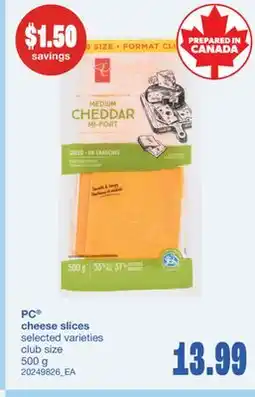 Wholesale Club CHEESE SLICES, 500 G offer