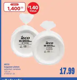 Wholesale Club BAGASSE PLATES, 125 CT offer