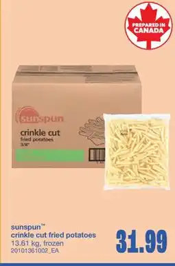 Wholesale Club CRINKLE CUT FRIED POTATOES, 13.61 KG offer