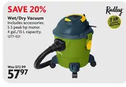 Home Hardware Radley Wet/Dry Vacuum offer