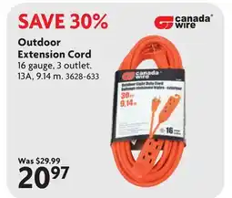 Home Hardware Extension Cord 16 gauge, 3 outlet offer
