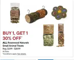 Petvalu ALL Rosewood Naturals Small Animal Treats offer
