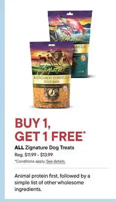 Petvalu All Zignature Dog Treats offer