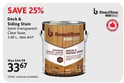 Home Hardware BEAUTITONE WOOD-SHIELD Deck & Siding Stain offer