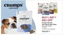 Petvalu Crumps' Naturals Mini Trainers Dog Treats offer