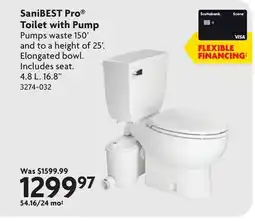 Home Hardware SANIFLO SaniBEST Pro Toilet with Pump offer