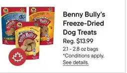 Petvalu Benny Bully's Freeze-Dried Dog Treats offer