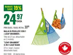 BMR BALAI À FEUILLES 3 EN 1  LEAF GRABBER  offer